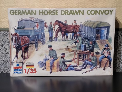 German horse drawn convoy - drawn, 1/35