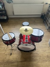 Gear4Music Junior Red Drum Set -Xmas