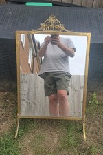 vintage Antique Brass Mirrored