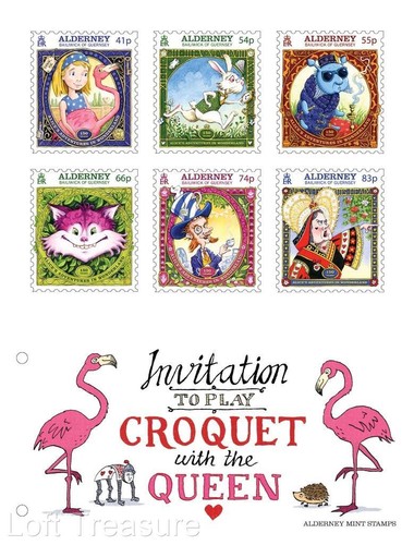Alderney stamps alice in - stamps:,