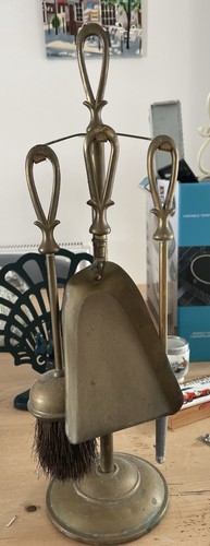 Brass fireplace companion - brass, set