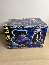 Saitek X45 Flight Control Flight Stick setup HOTAS joystick Boxed Never Used