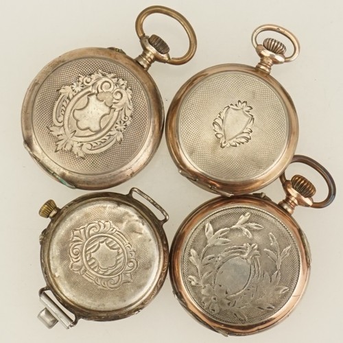 Silver pocket watch - silver,
