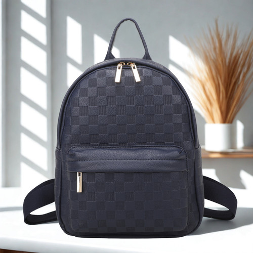 Synthetic leather backpack bag - leather,