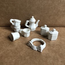 Playmobil Tea Coffee Set Teapot Cups & Headband Victorian Dolls House Spares 00