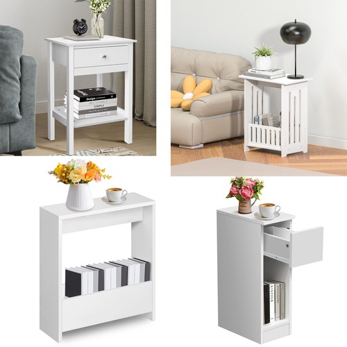 Side table small - table, lamp
