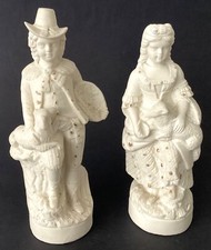 ANTIQUE PAIR OF PARIAN WARE