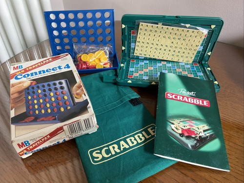 Vintage travel games - travel, scrabble