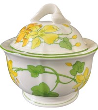Villeroy & Boch Geranium Malva Floral Sugar Bowl with Lid - #1008