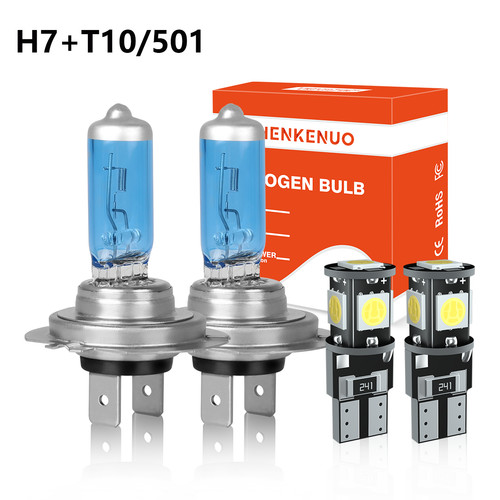 Xenon white headlight bulbs - h7,