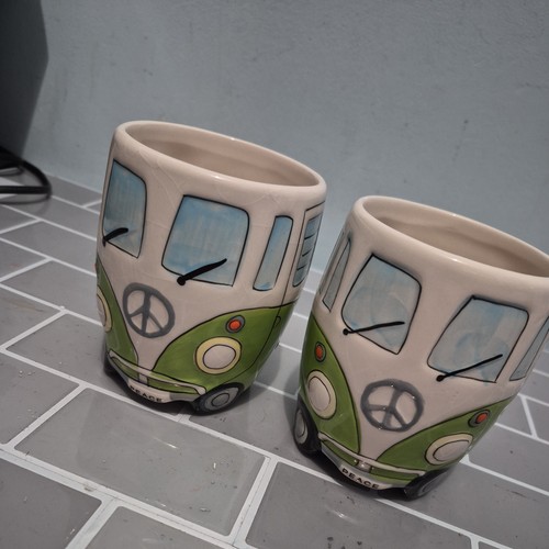 Mug green hippy bus - vw,