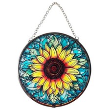 6-Inch Sunflower Stained Glass