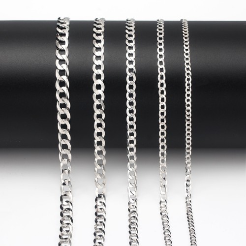Solid 925 sterling - solid, curb