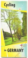 Vintage Cycling In Germany Map Travel Tourist Brochure 1963