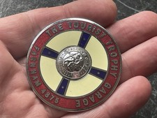 HAWTHORNS TOURIST TROPHY CAR GARAGE FARNHAM VINTAGE ENAMEL SUPPLIERS PLATE BADGE