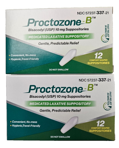Proctozone bisacodyl 10mg - bisacodyl,