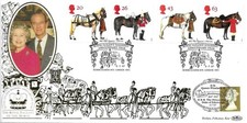 1997 The Queen's Horses, Benham 22ct Gold FDC,  Horse Guards Ave. - LondonSpHS