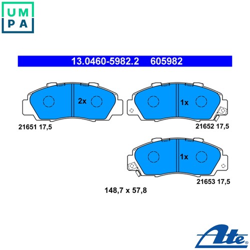 Brake pad set disc - set,