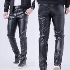 New 2022 Leather Jeans Men