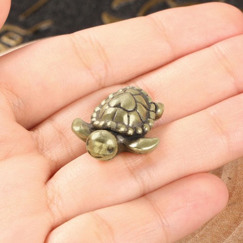 Brass turtle figurine tortoise - brass,