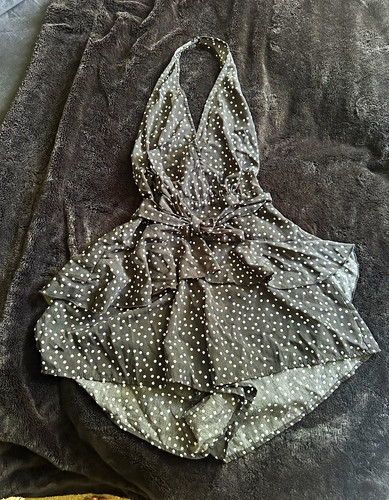 Women black white polka - &,