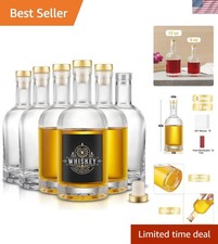 New Glass Bottles Set of 6 12