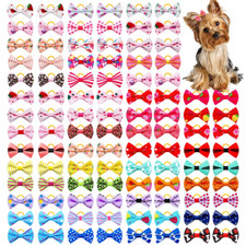 30PCS Dog Bow with Rubber Band