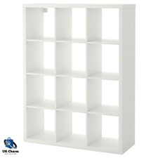 IKEA KALLAX Shelving Unit with Inserts Storage Display Organizer White 112x147cm