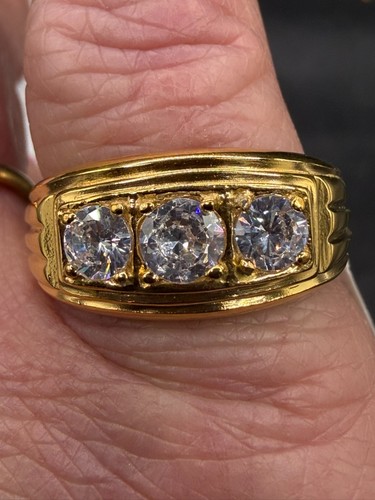 Mens gold ring signet pinky