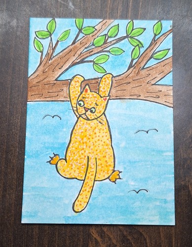 Aceo original kitty cat - aceo,