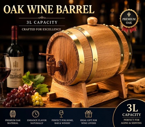 Pack oak wooden wine - 4,
