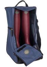 Le Chameau Iris Tall Wellington Boot Bag Bleu Foncé Blue Double Zip Easy Access