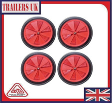 4 X Solid Wheels Creeper Feeders Sheep Livestock Moulded 25mm Plastic Wheel