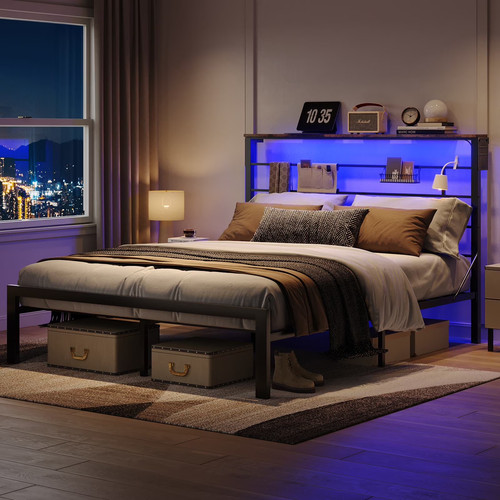Queen size bed frame with - queen,