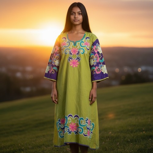Handcrafted kaftan dress made - handcrafted,