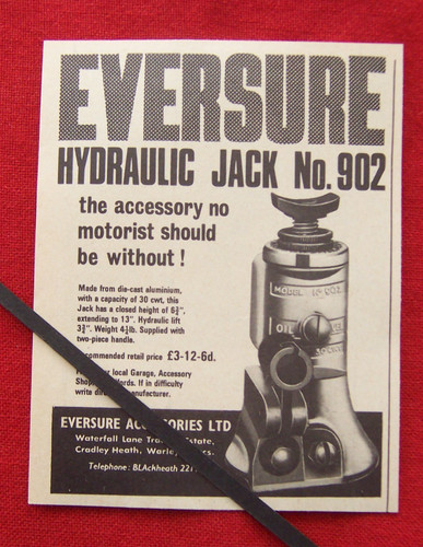 Eversure car jack 1968 - car,