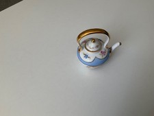 Regal miniature kettle porcelain. Ideal for dolls tea parties. 