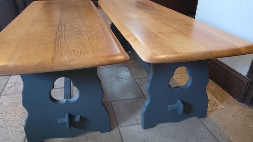 Two benches seating - seating, dining