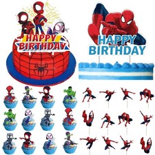 Spiderman cake topper decorations cupcake toppers birthday party giftbags supply