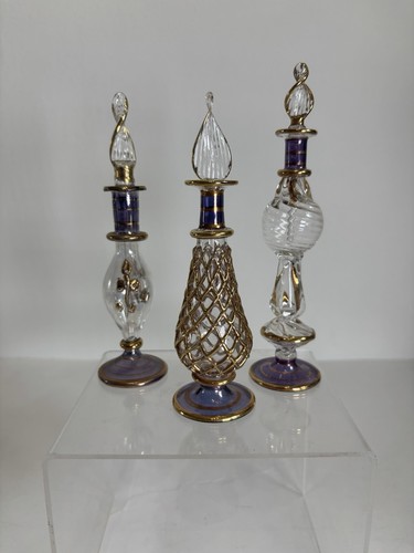 Vintage mini glass perfume - glass,