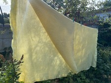 WITNEDOWN ALL WOOL YELLOW CELLULAR RECTANGULAR BLANKET 90"x 98" - KING SIZE