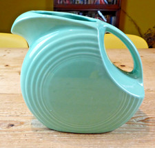 Vintage Fiesta Ware Art Deco Jug/Pitcher Green Sea Mist  7" high USA
