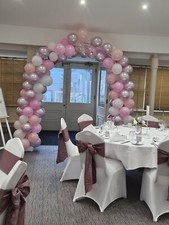 wedding chair sashes Dusty Rose