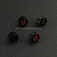 Black Screw-in Engraved "S"