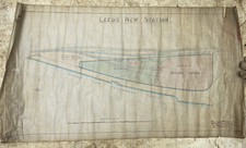 Original & genuine NER plan Leeds City Station engine sheds plan 1886