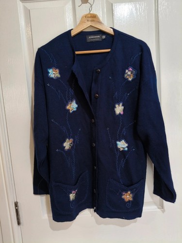 Paramour navy blue floral - blue,
