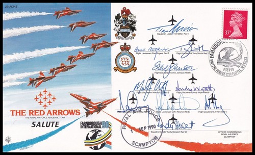 1990 red arrows team signed - 1990,