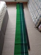 Golf Putting Mat with Holes for Putting and Holders for Golf Balls Indoor