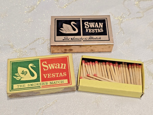 Vintage swan vestas matchbox - vintage,