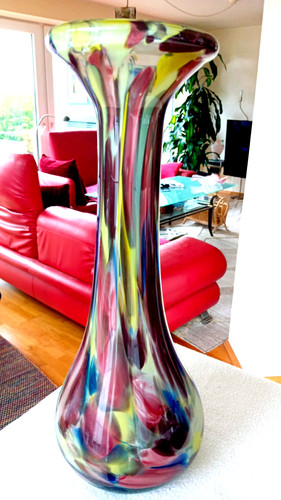 Large heavy glass vase - large,